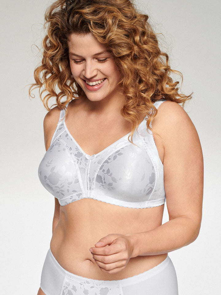 NATURANA Side Smoother Wirefree Minimiser Bra B-E Cups in band